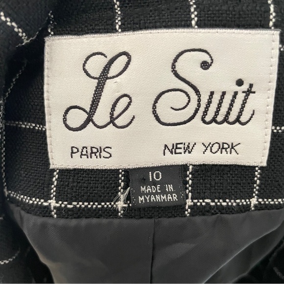 Le Suit Black‎ and White Short Sleeve Blazer Size 10 - Picture 7 of 7